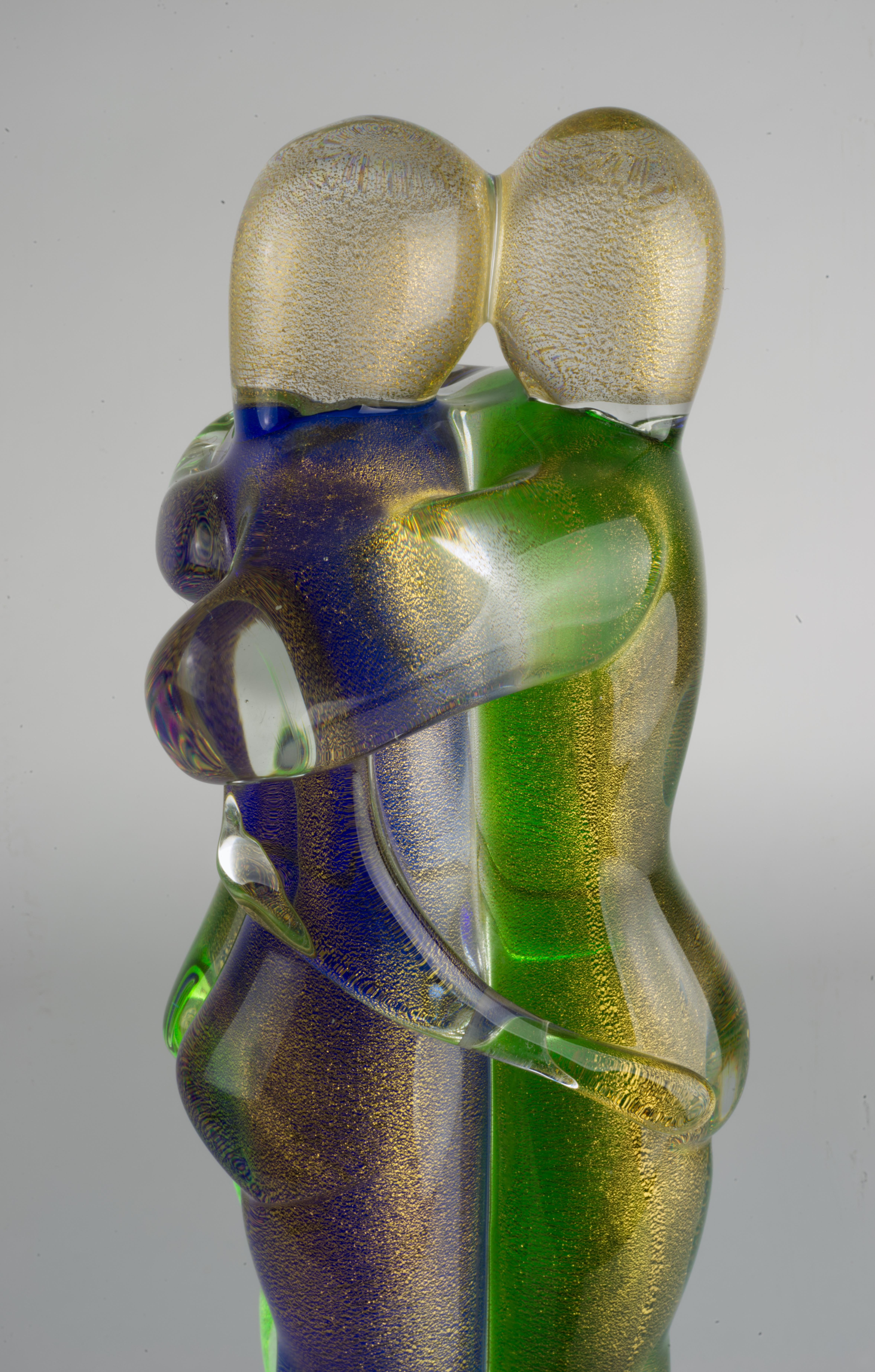 Lovers Murano Art Glass Abstract Sculpture by Sandro Frattin, Signed For Sale 4
