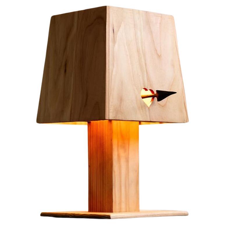 Lovers Table Lamp in Fir Wood by Asher Gillman
