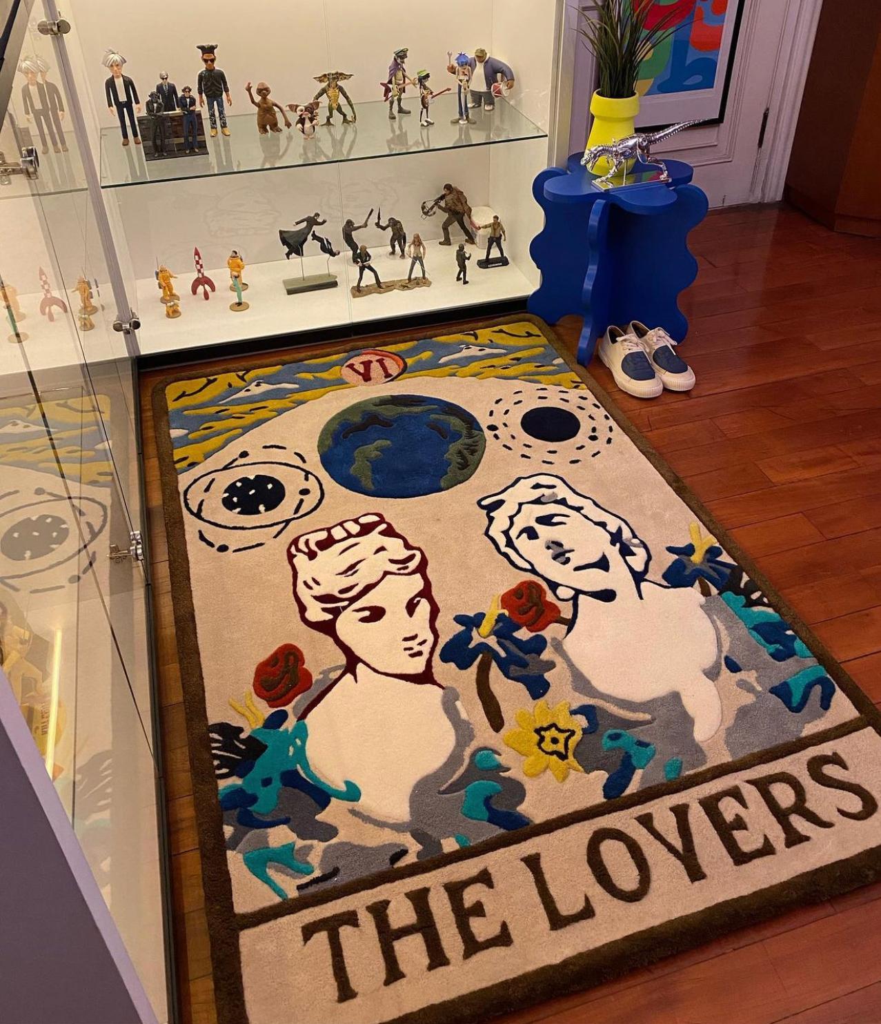 Lovers Tarot Deck Card Hand-Tufted Viscose wool rug by RAG Home

Original Designed by Rannisa Soraya RAG Home Jakarta
Hand-tufted with mixed Carving Embossed Methods and Colours. It can be customised in size. Made by order. Produced in Limited