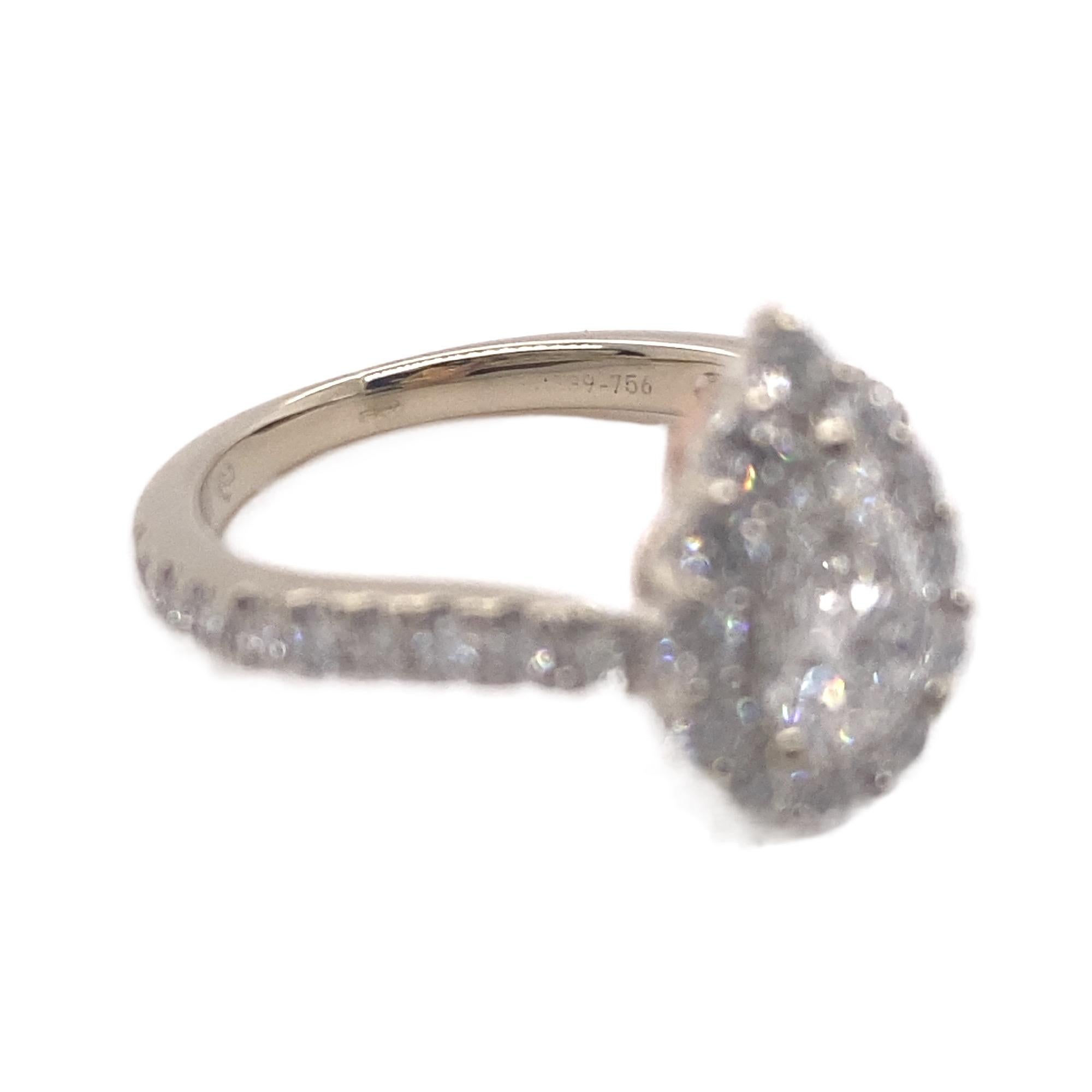 Bague de fiançailles à cadre de 14 carats avec diamant en forme de poire 1 carat Love's Destiny de Zale's en vente 2