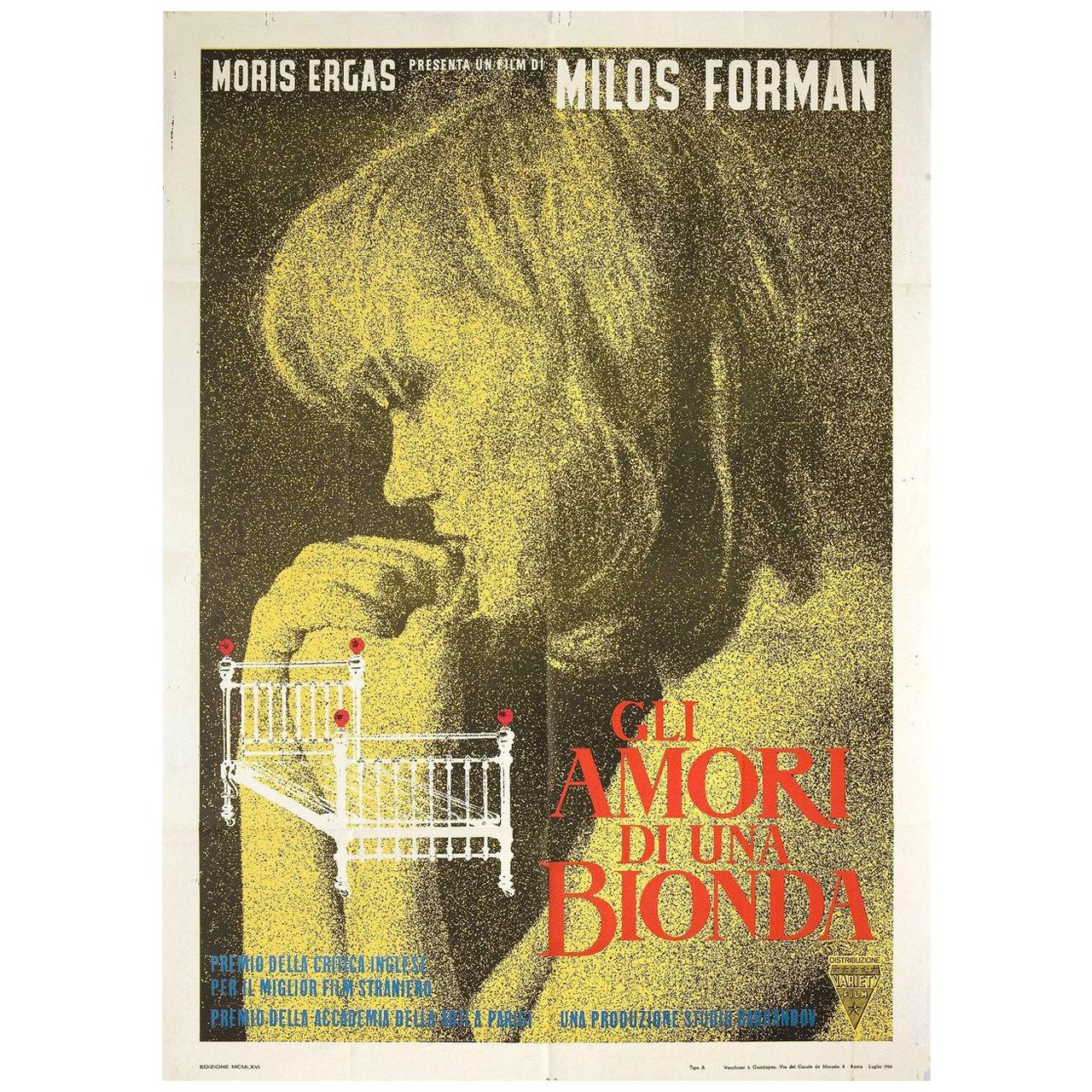 Loves of a Blonde 1966 Italian Due Fogli Film Poster