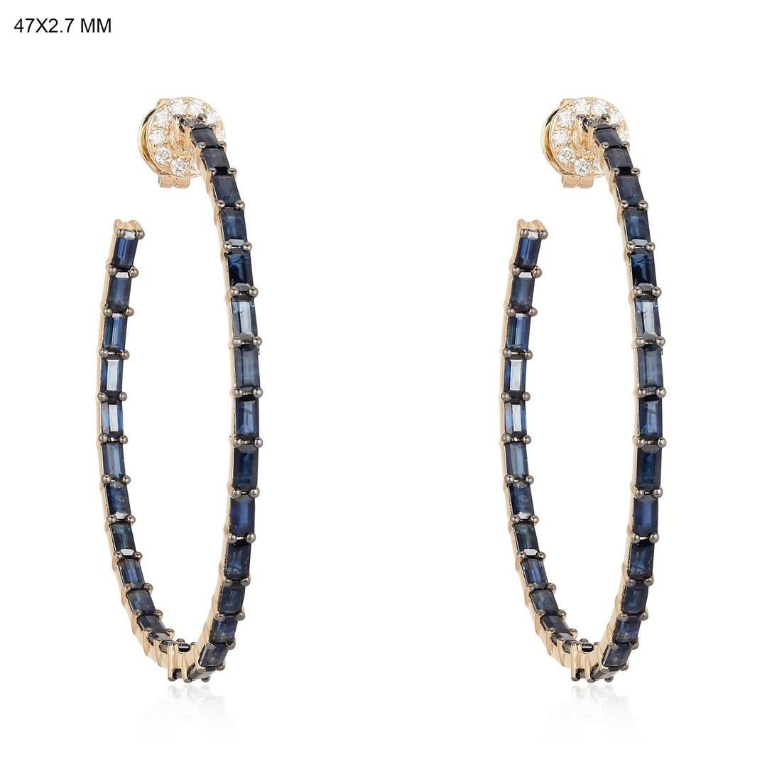 Love’s Radiance 14K Yellow Gold Hoops Earrings In New Condition For Sale In Los Angeles, CA