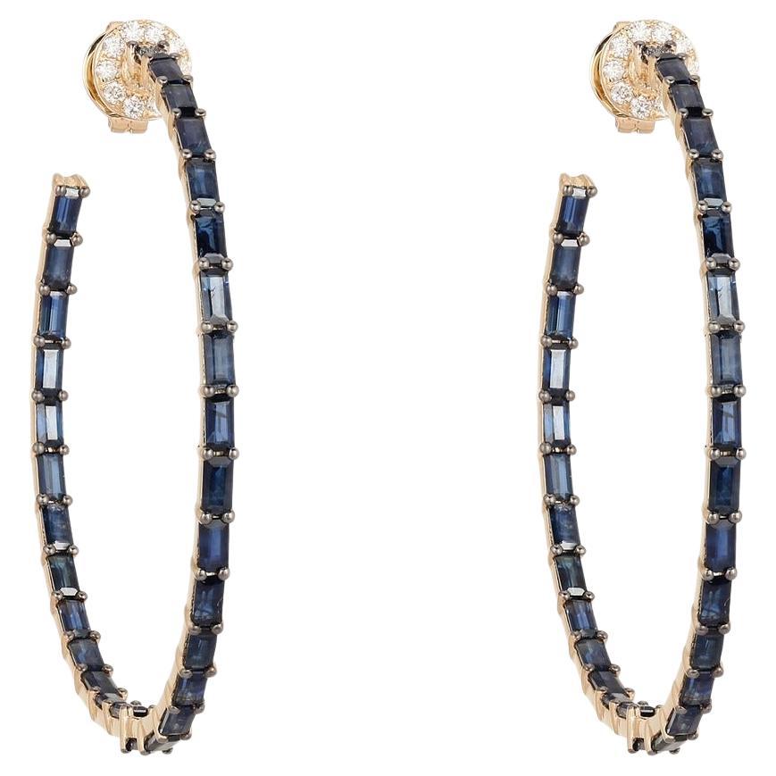 Love’s Radiance 14K Yellow Gold Hoops Earrings For Sale