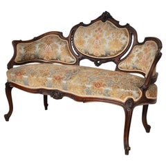 Antique Loveseat and Armchairs, Italy, 1920s