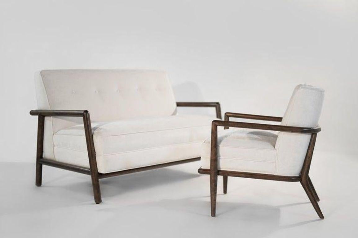 Loveseat and Lounge Chair Set by T.H. Robsjohn-Gibbings, Circa. 1950s 3
