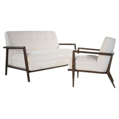 Loveseat- und Loungesessel-Set von T.H. Robsjohn-Gibbings, ca. 1950er Jahre