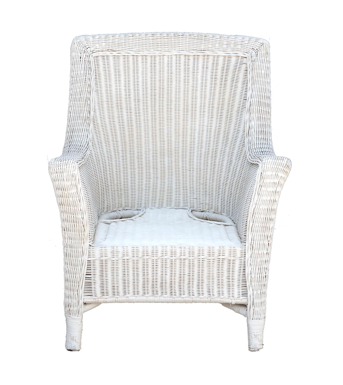 Loveseat and Armchair in Wicker For Sale at 1stDibs white wicker loveseat