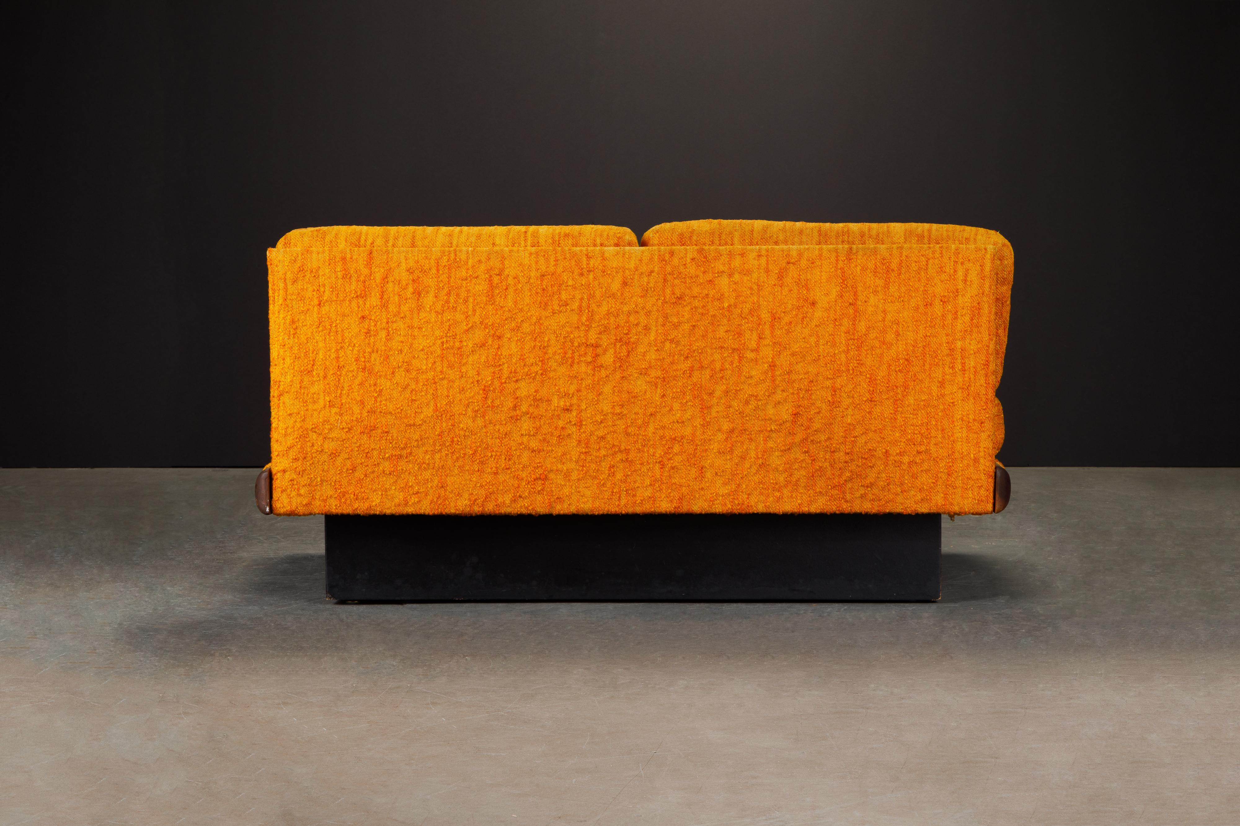 Fabric Loveseat Sofa by Adrian Pearsall for Craft Associates, circa 1960s