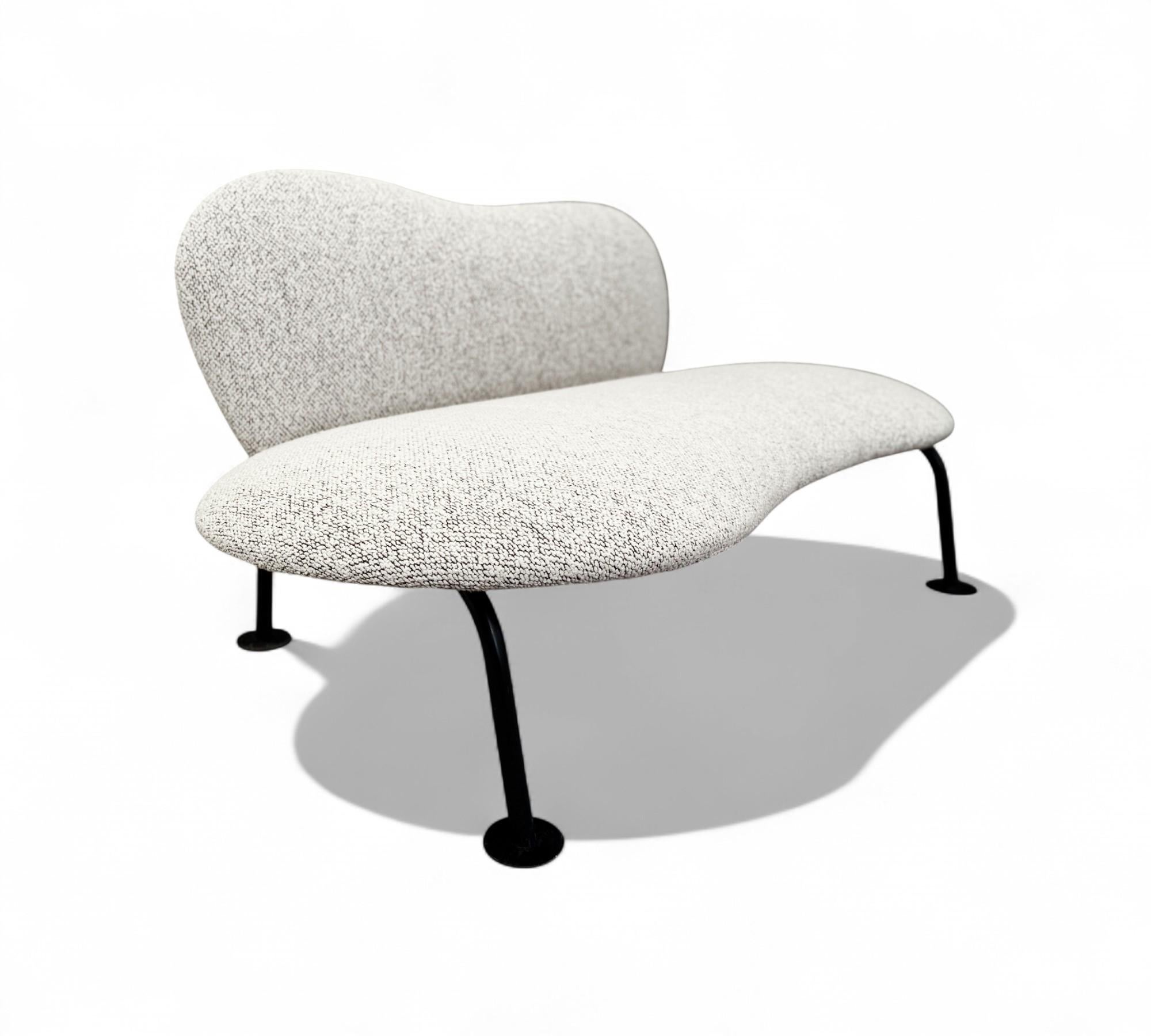 Loveseat con forma orgánica en hierro y boucle, Freijo Moveis, años 50 - Lote 671A en venta 2