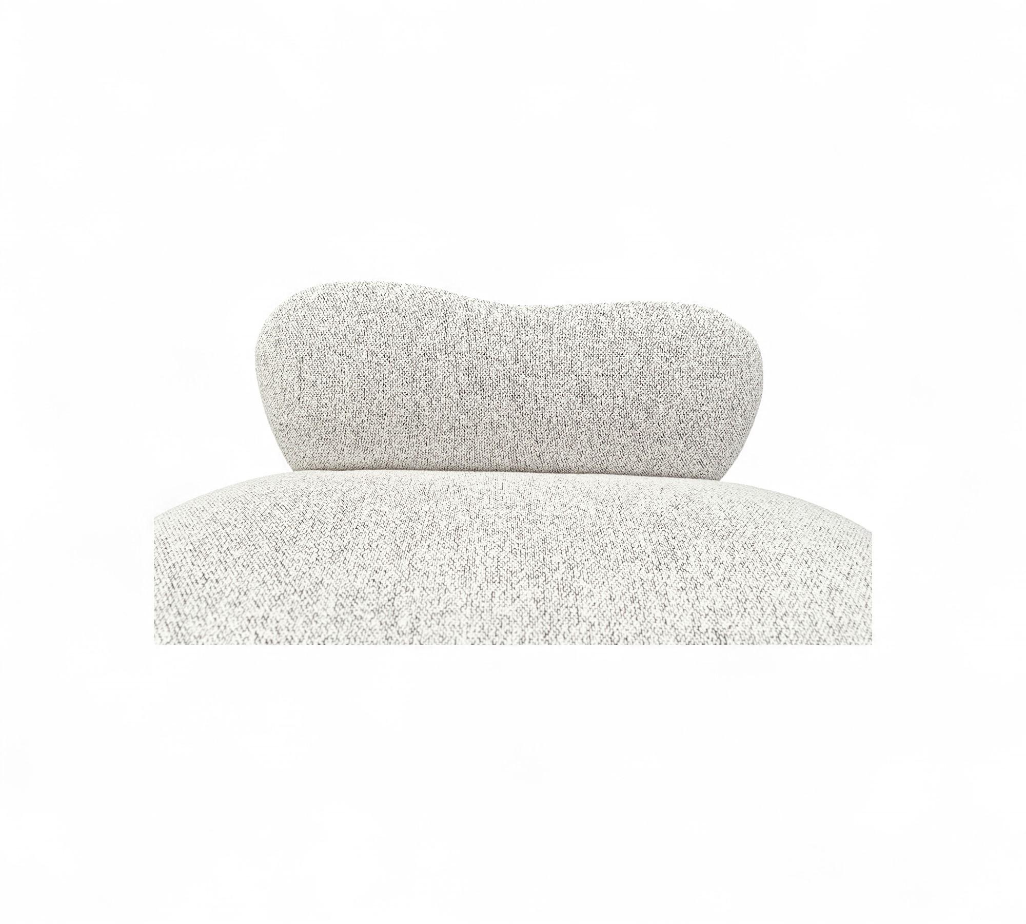 Loveseat con forma orgánica en hierro y boucle, Freijo Moveis, años 50 - Lote 671A en venta 7