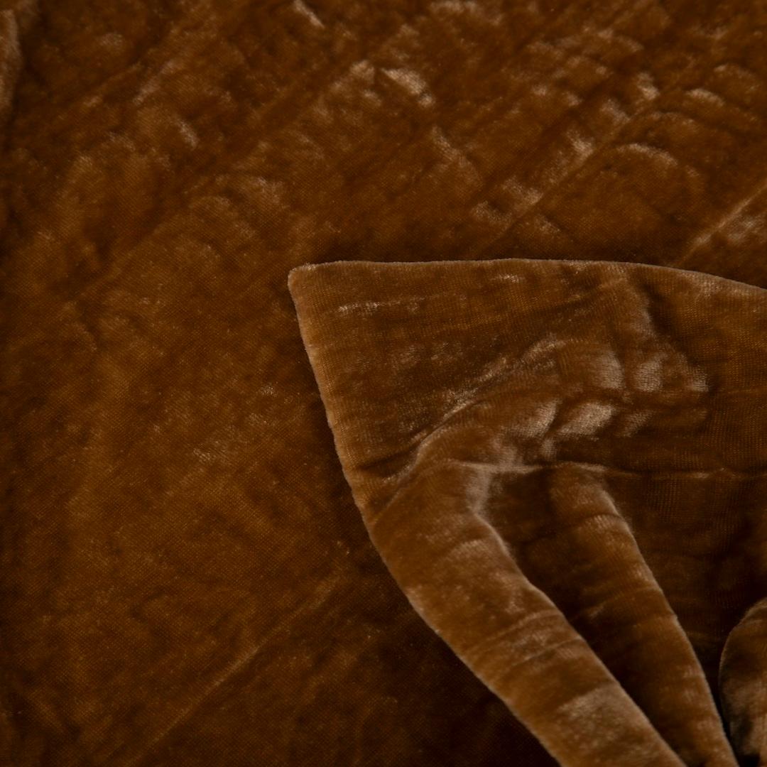 LoveShackFancy Brown Velvet Bow Detail Dress Size S In New Condition For Sale In London, GB