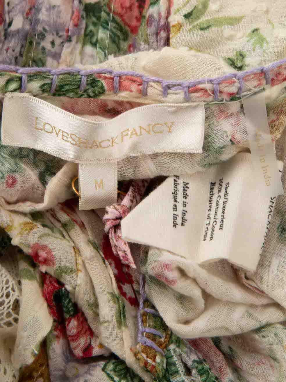 LoveShackFancy Blusa de manga larga con estampado floral Talla M en Nuevo estado para la venta en London, GB