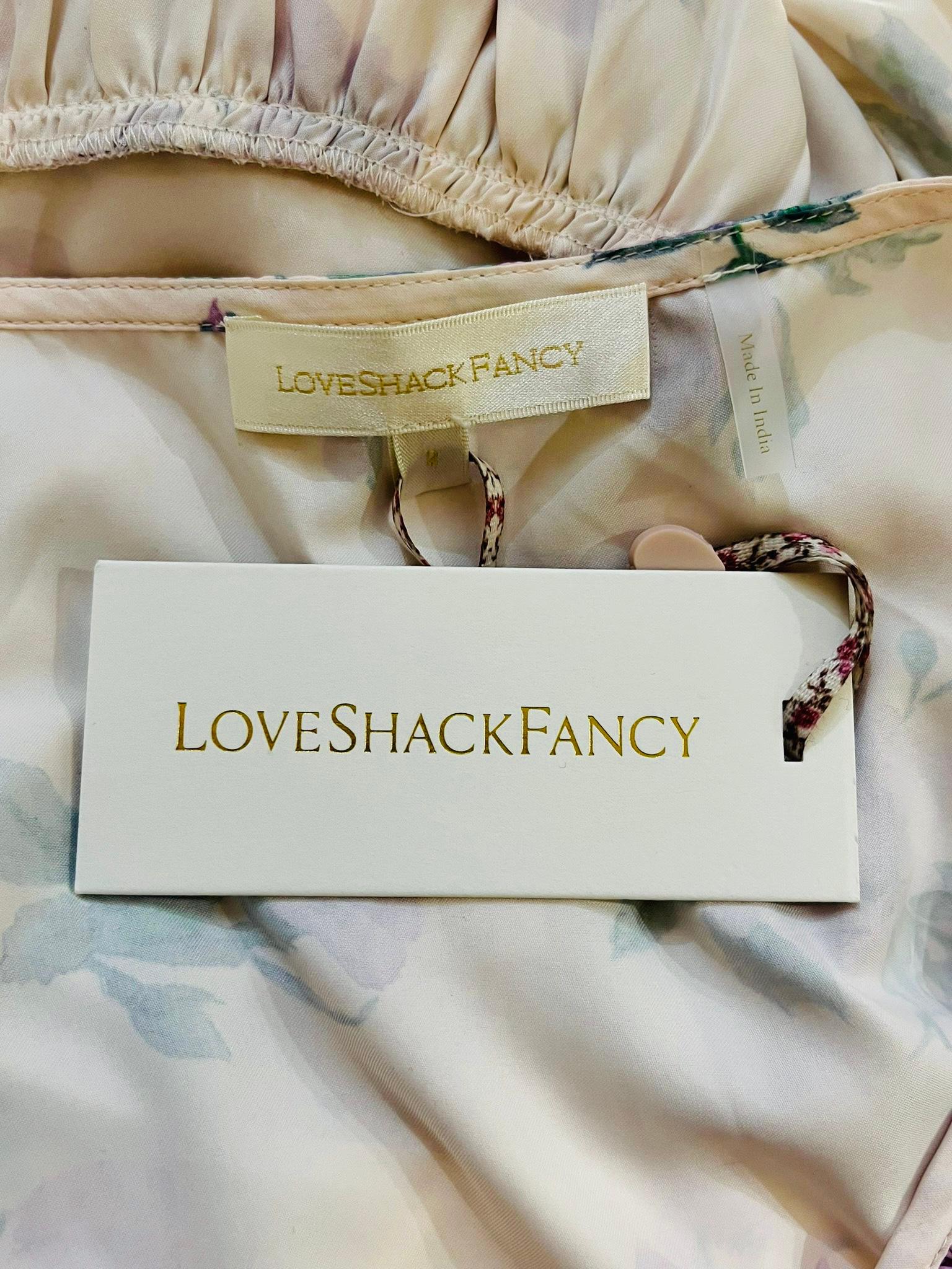 LoveShackFancy Lace Floral Crepe Dress For Sale 1