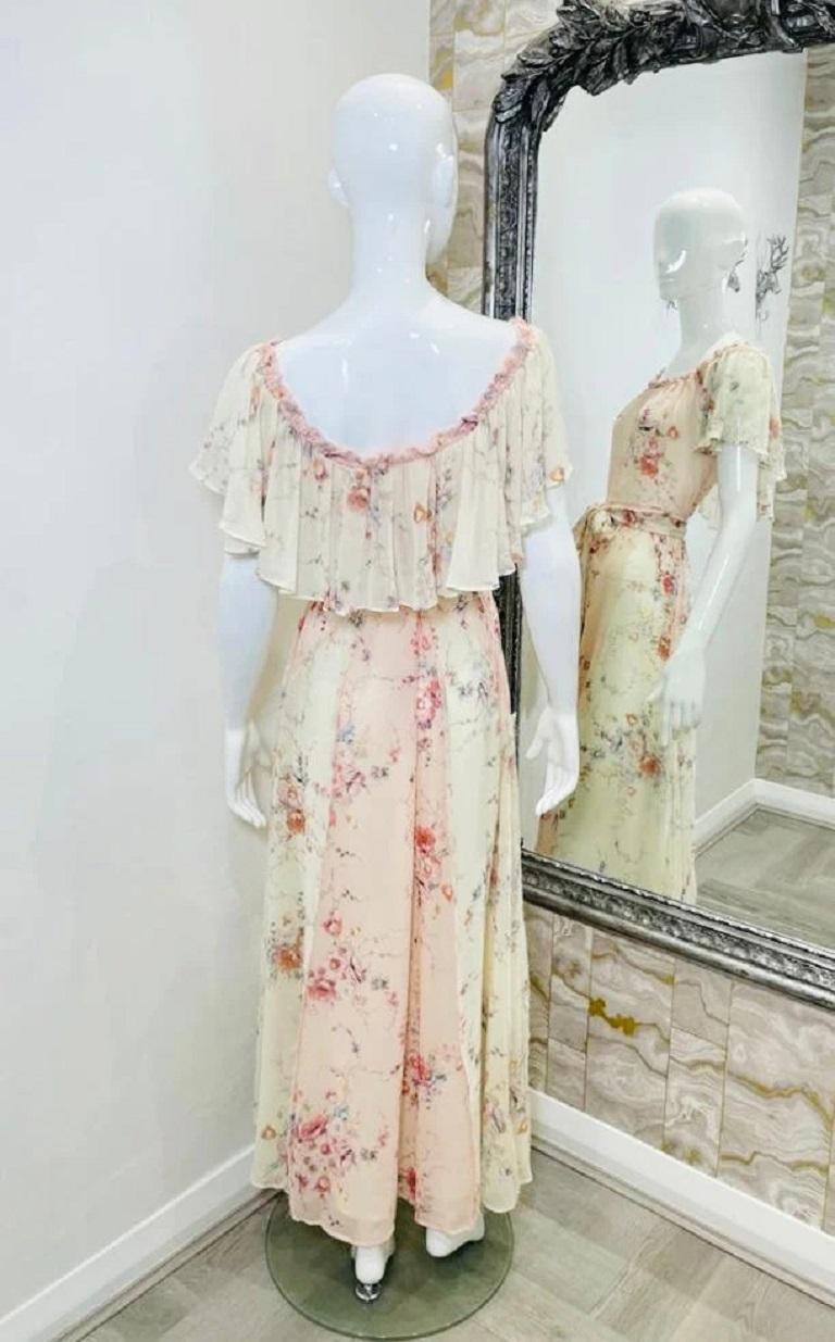 LoveShackFancy  Seiden-Georgette-Kleid im Zustand „Hervorragend“ im Angebot in London, GB