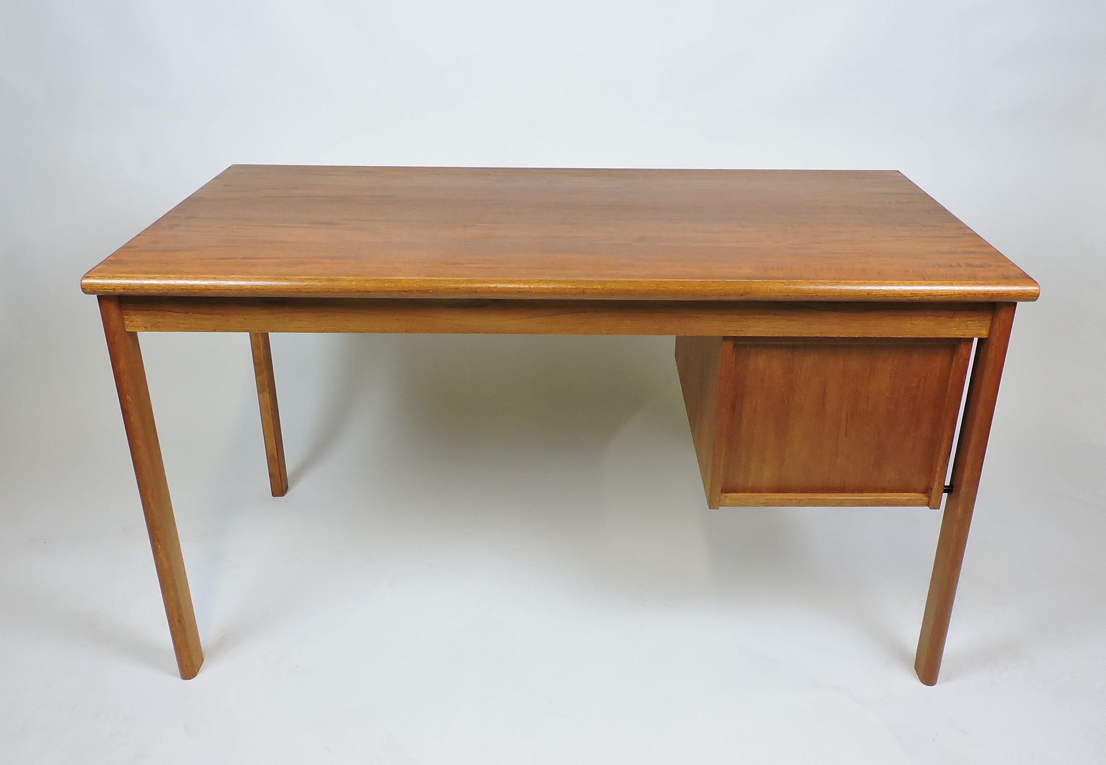 Lovig Danish Modern Teak Sliding Top Desk 3