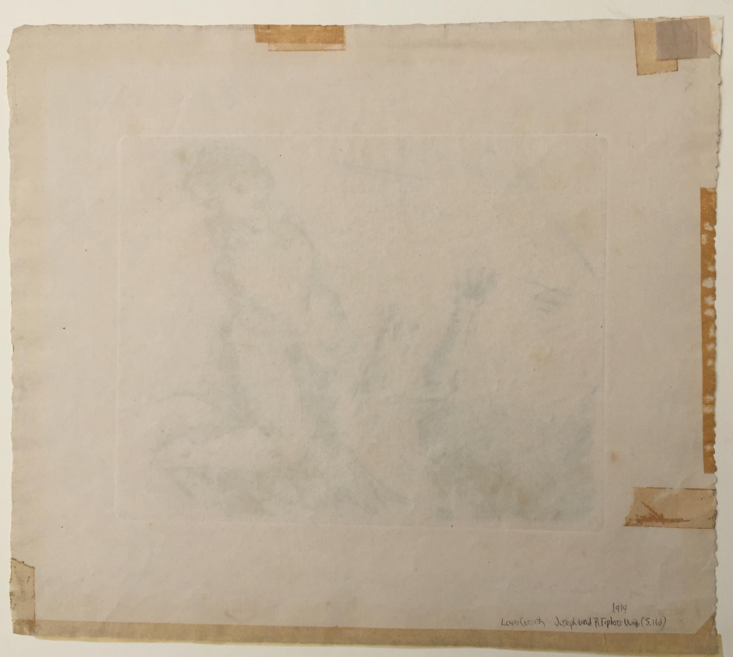 Joseph und Potiphar's Wife 1 (Expressionismus), Print, von Lovis Corinth