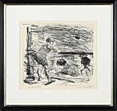 Lovis Corinth, Badeanstalt 1920, Lithograph, Hand-Signed , German Impressionist