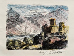 Lovis Corinth "Burg am See 1923" Color Lithograph, German Impressionist, Signed