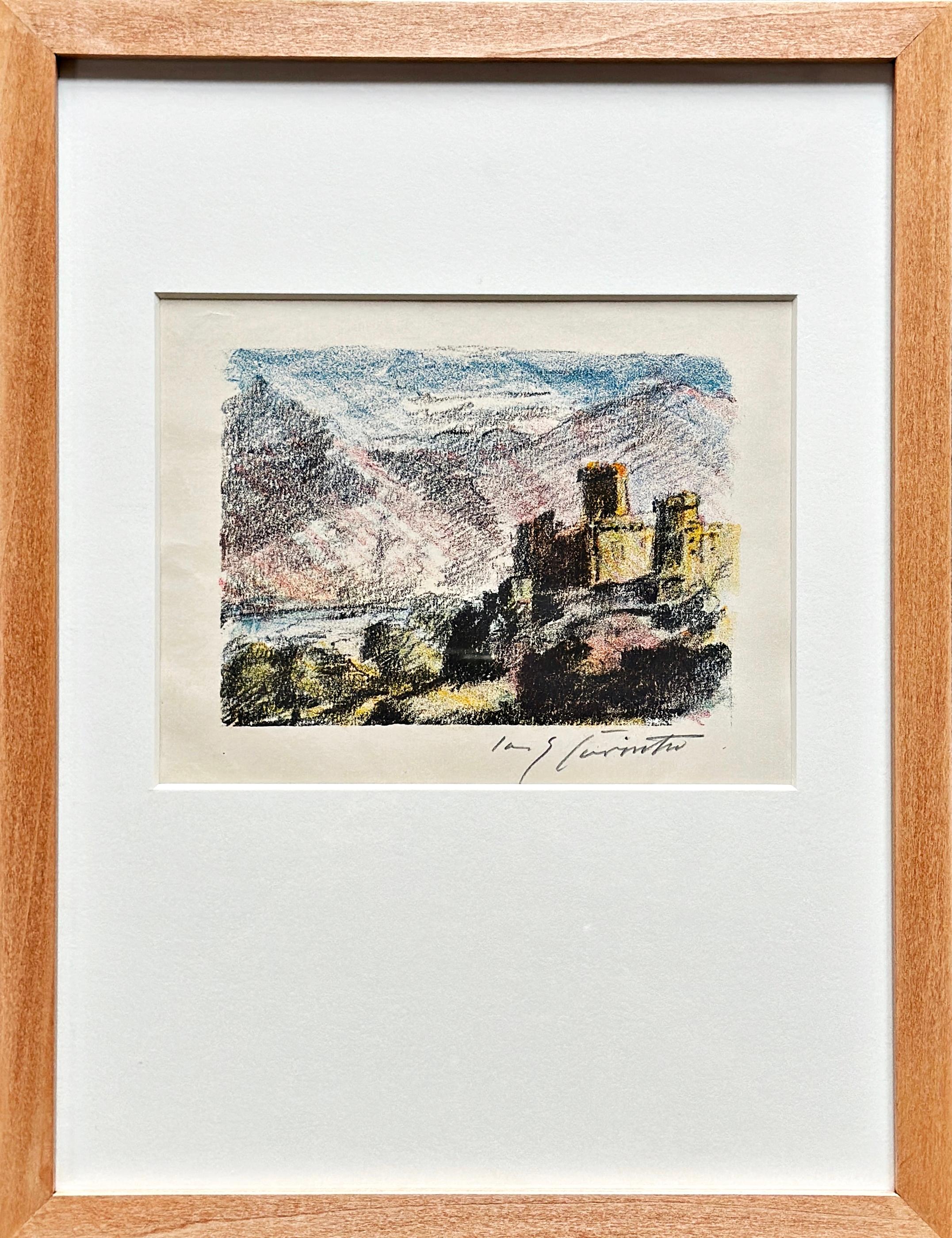 Lovis Corinth "Burg am See 1923" Color Lithograph, German Impressionist, Signed
