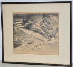 Lovis Corinth (German, 1859-1925) "Pieta" Rare Etching c.1920