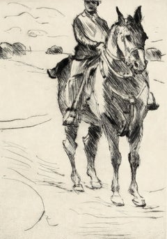 Lovis Corinth, "Rider II", Etching by Lovis Corinth, 1916, German Impressionist