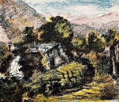 Lovis Corinth "Alphütte 1923" Color Lithograph, German Impressionist, Signed