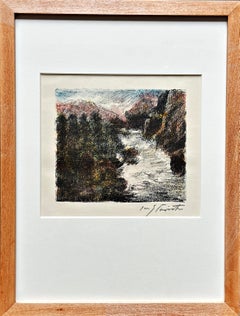 Lovis Corinth "Wildbach 1923" Color Lithograph, German Impressionist, Signed