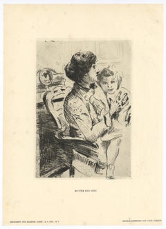 "Mutter und Kind" grabado original