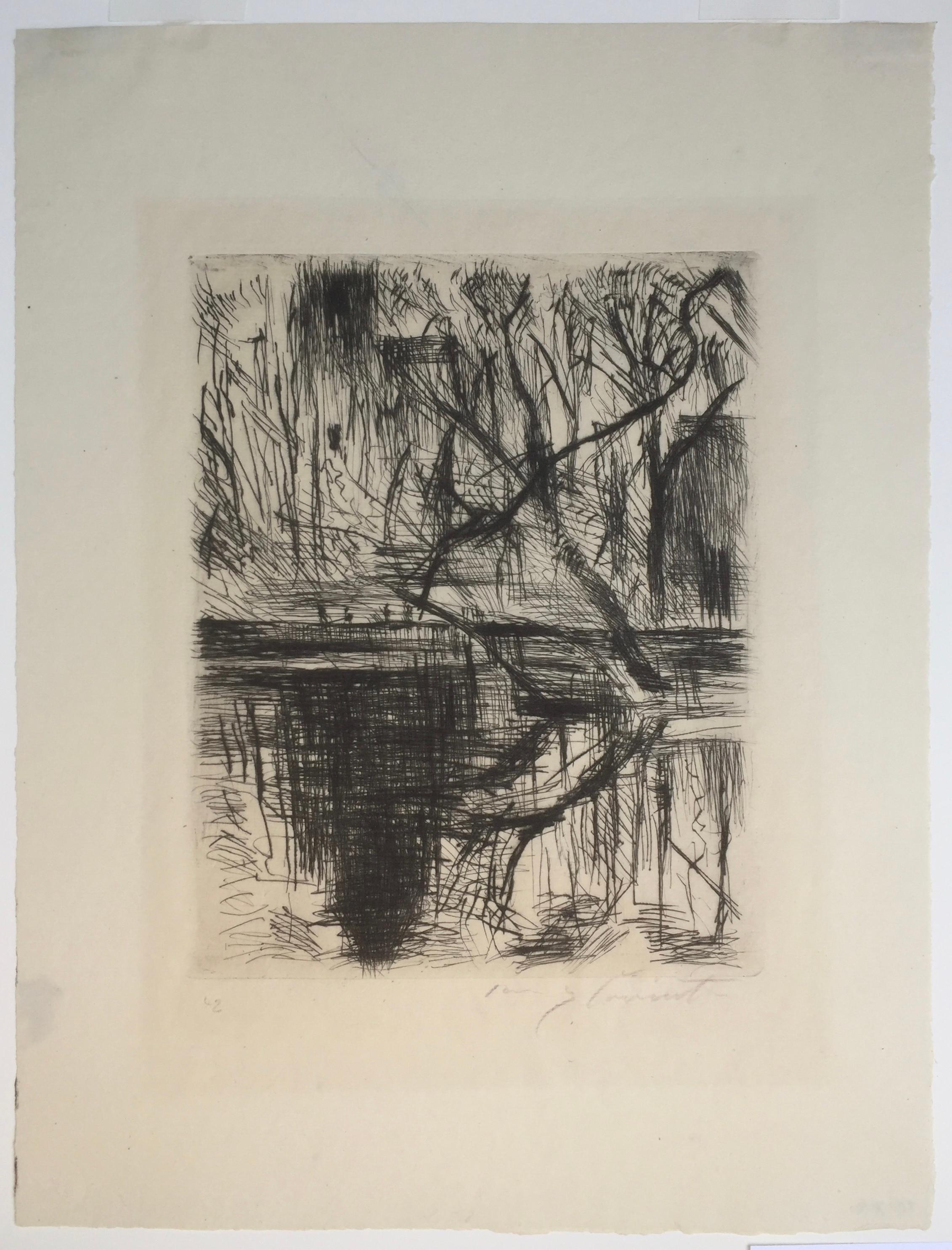 Partie aus dem Tiergarten - Print by Lovis Corinth