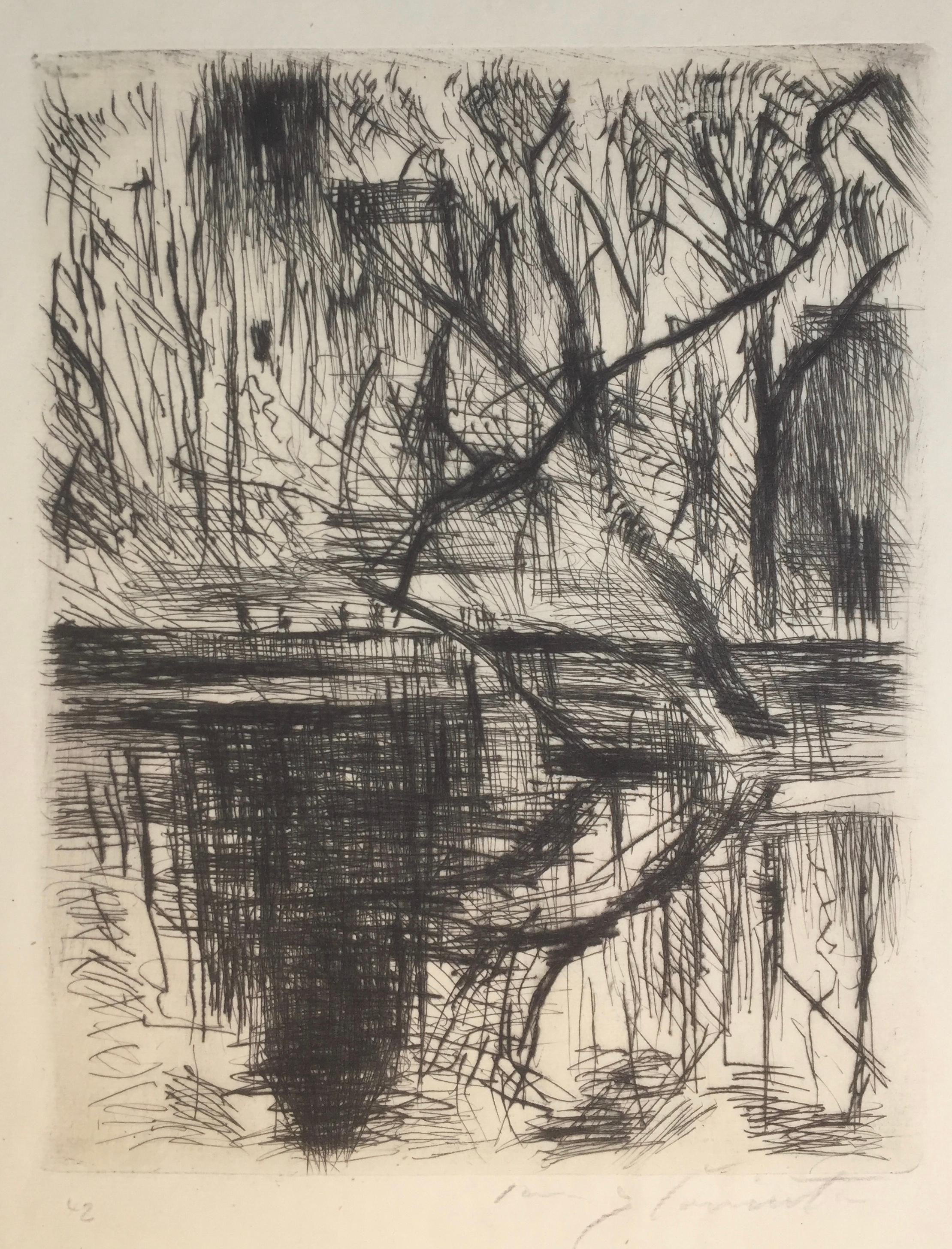 Lovis Corinth Landscape Print - Partie aus dem Tiergarten