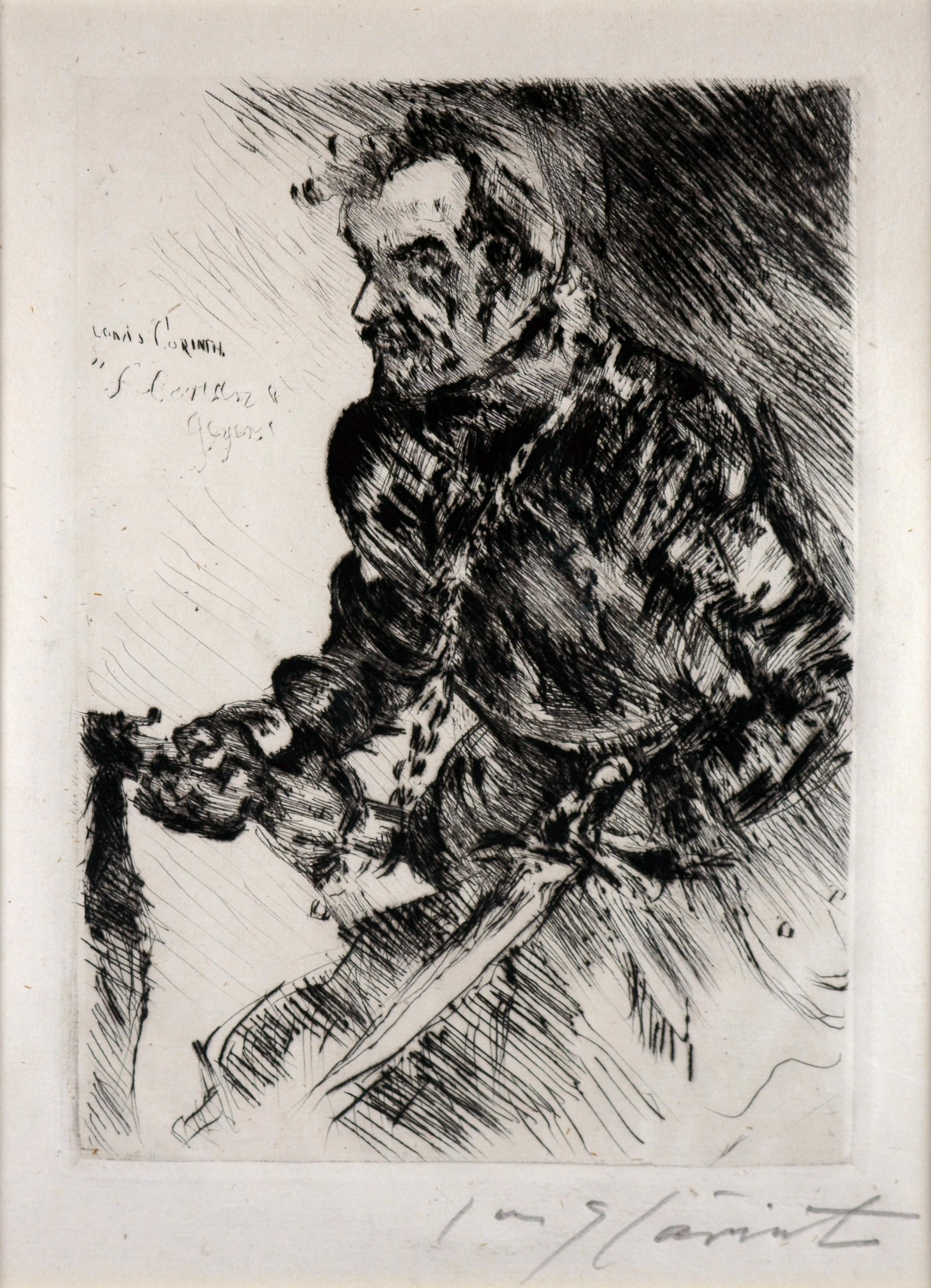 Lovis Corinth Figurative Print - Rudolf v. Rittner as Florian Geyer - Last man standing - 