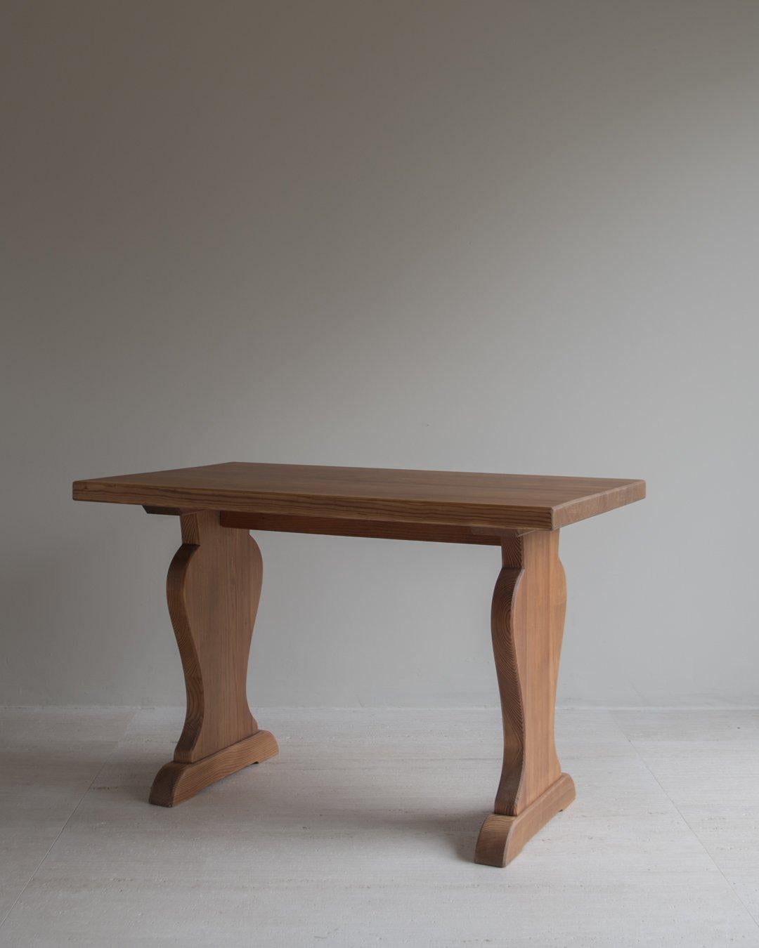 Pine Lovö Console Table by Nordiska Kompaniet Attributed to Axel Einar Hjorth For Sale