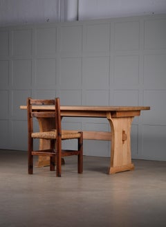 "Lovö" pine table by Nordiska Kompaniet, Sweden, 1940s
