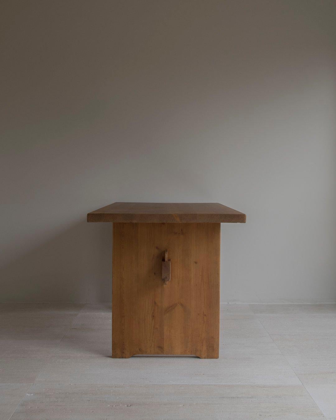 Swedish Axel Einar Hjorth - Lovö Table, Pine - Nordiska Kompaniet - Mid Century Modern For Sale