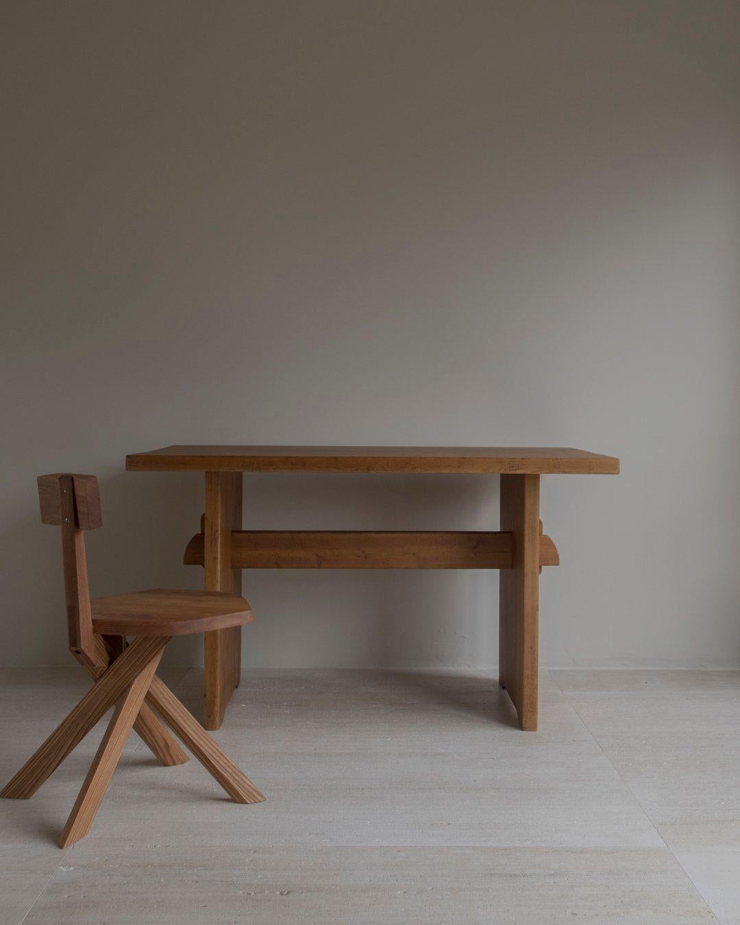 Hand-Crafted Axel Einar Hjorth - Lovö Table, Pine - Nordiska Kompaniet - Mid Century Modern For Sale