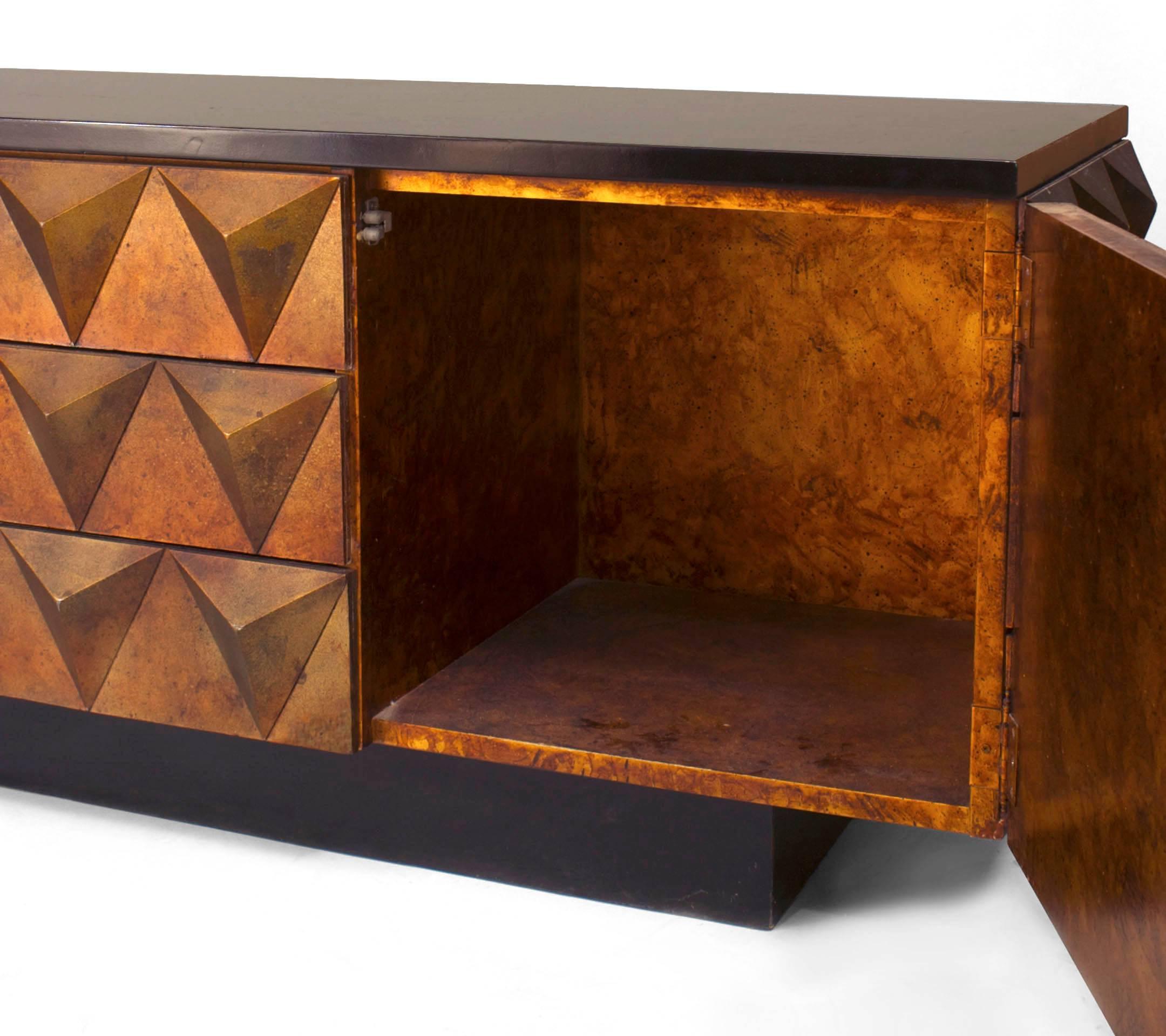 Italian Post-War Modernist Sideboard Cabinet In Good Condition In New York, NY