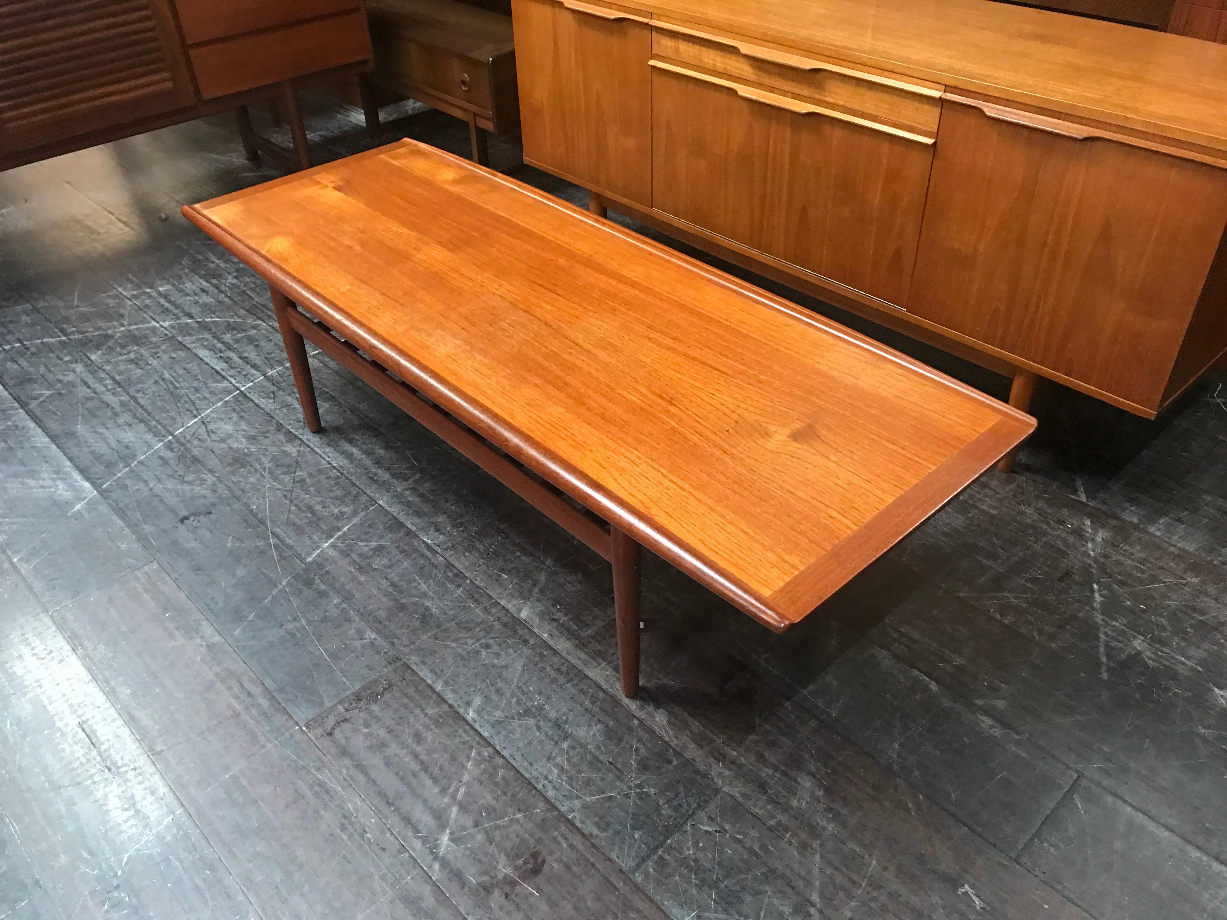 Mid-Century Modern Danish Midcentury Teak Coffee Table by Grete Jalk for Glostrup For Sale