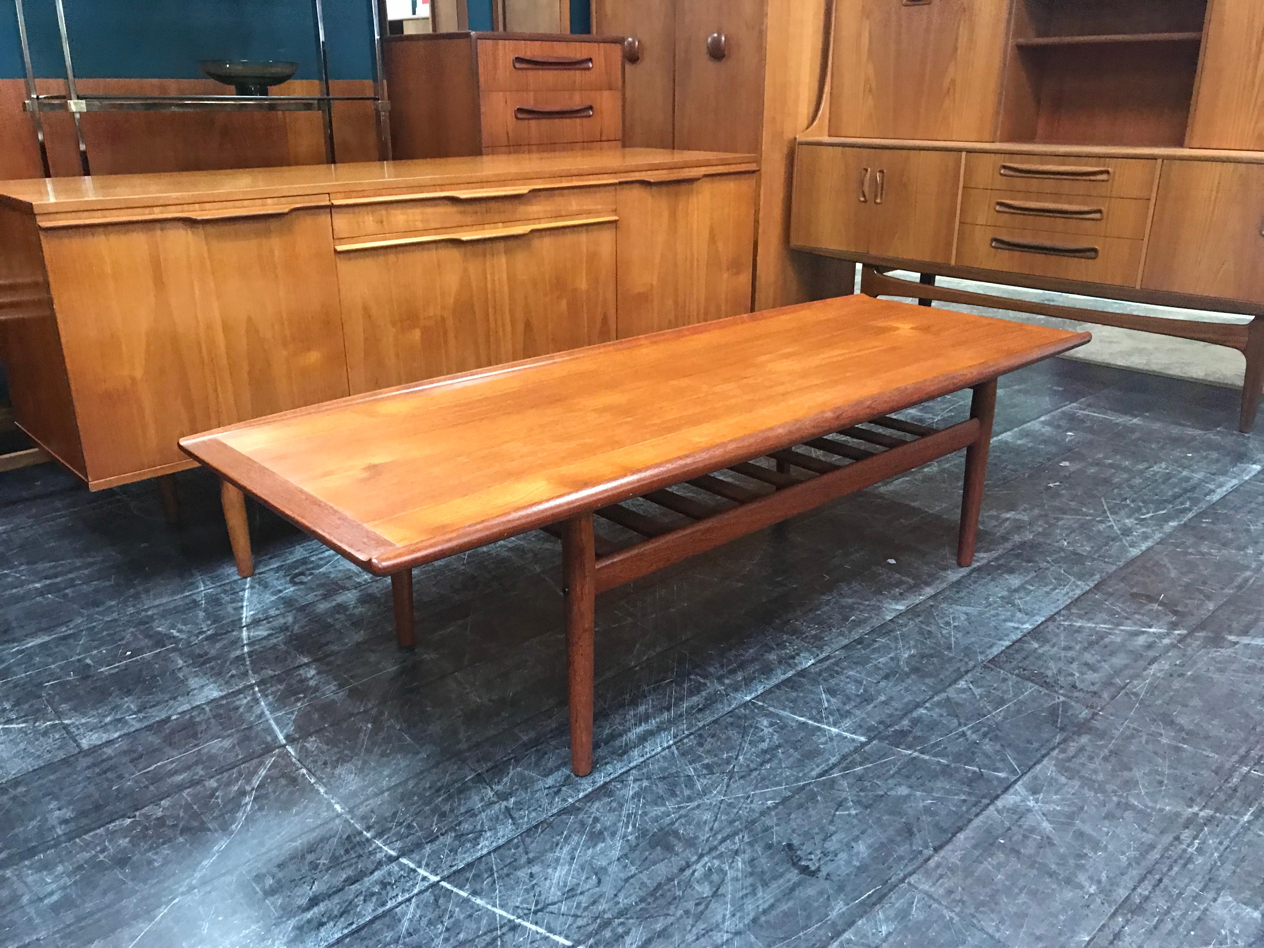 20th Century Danish Midcentury Teak Coffee Table by Grete Jalk for Glostrup For Sale