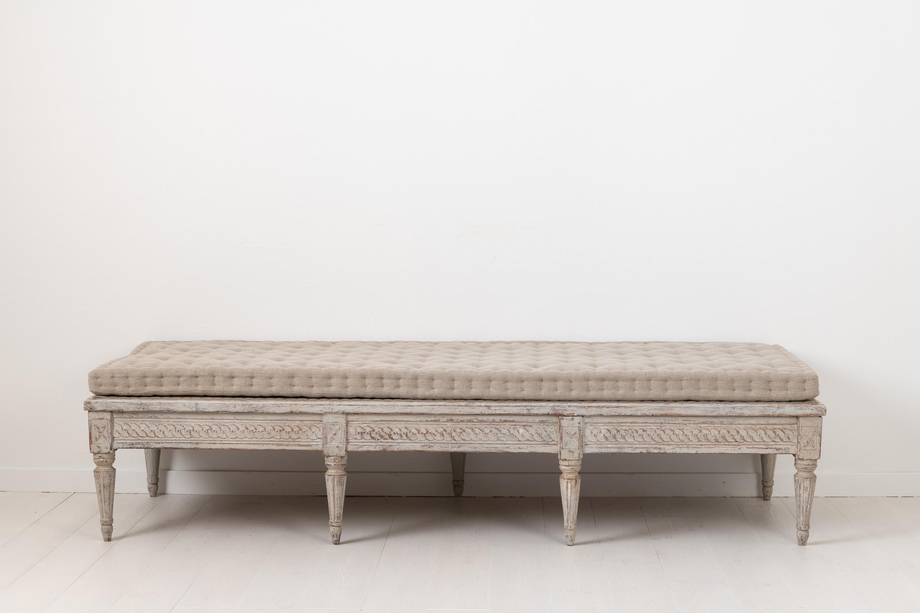 white distressed bench