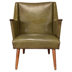 Vintage Low Back Danish Modern Lounge Easy Chair