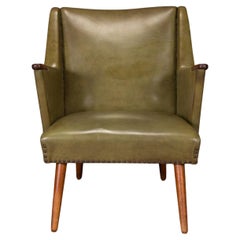 Used Low Back Danish Modern Lounge Easy Chair