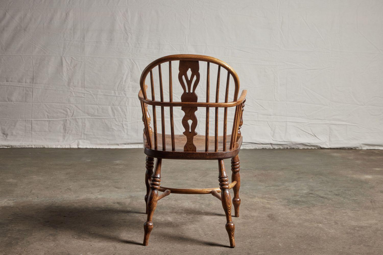 Wood Low Back English Chair