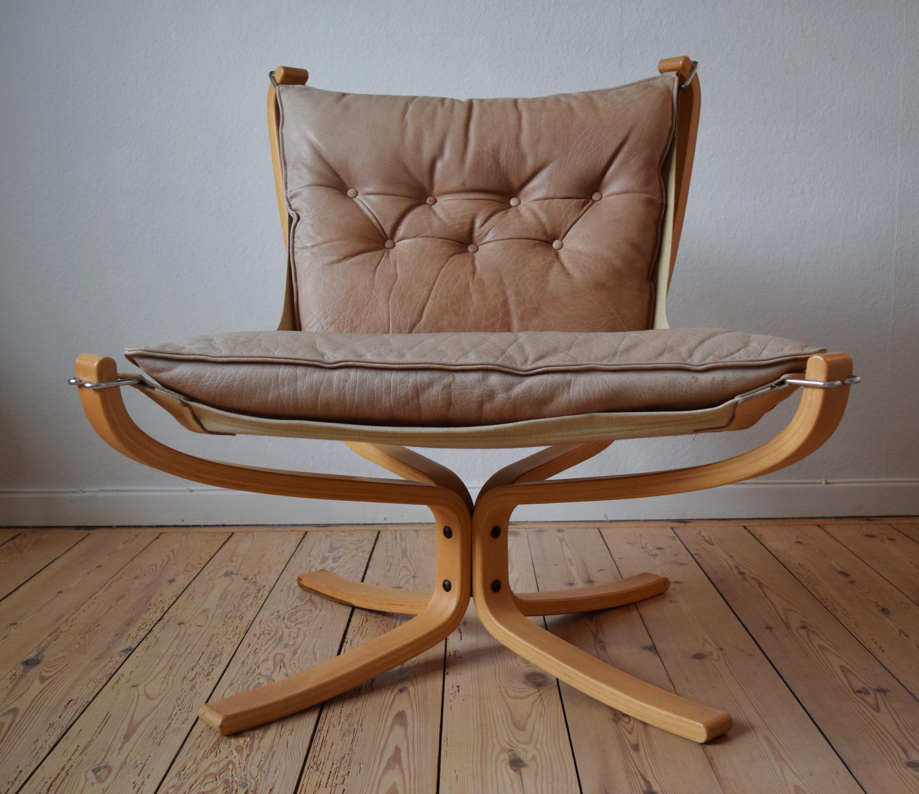 Norwegian Low Back Falcon Chair by Sigurd Ressel for Vatne Møbler, 1970s