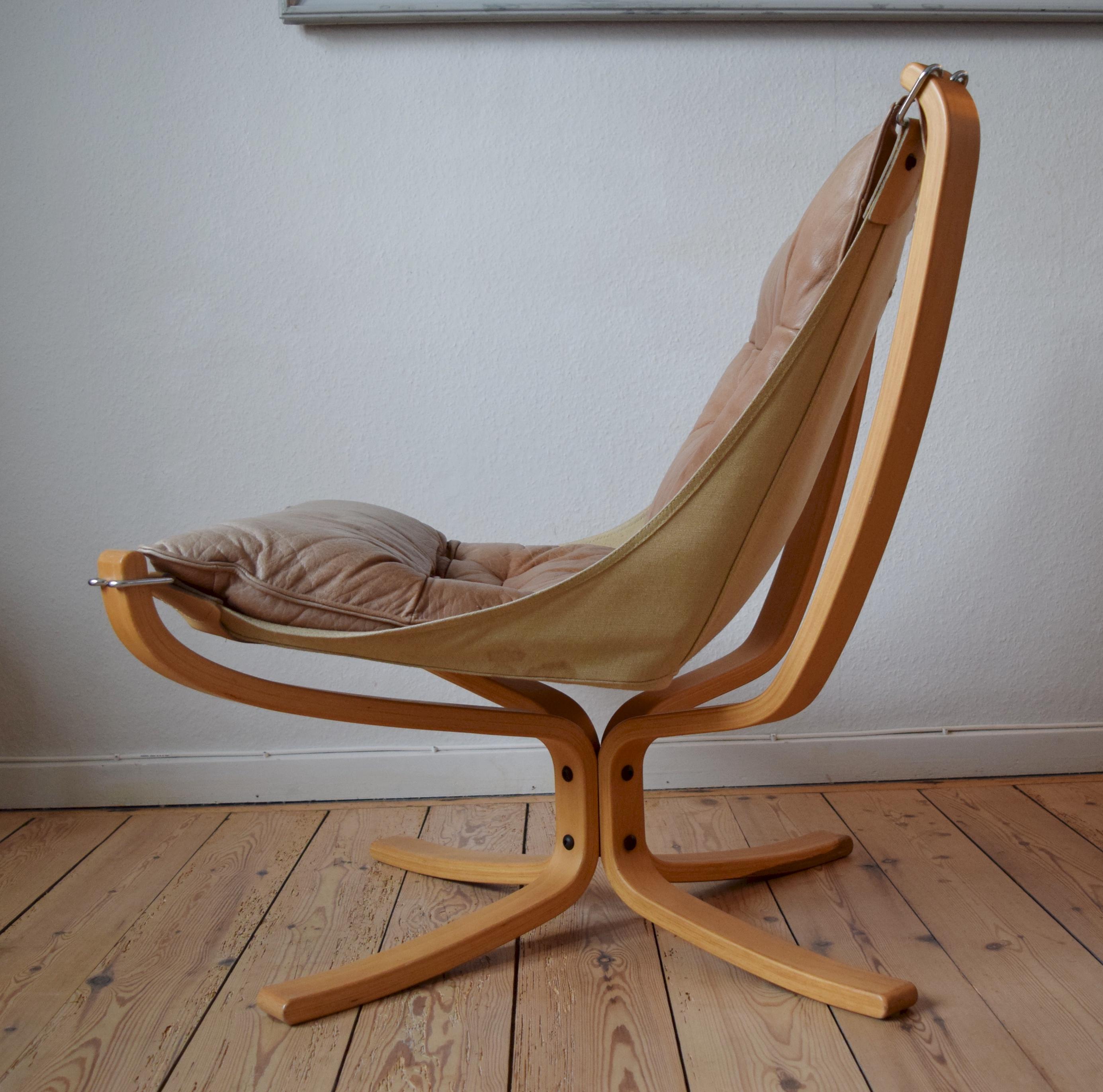 Late 20th Century Low Back Falcon Chair by Sigurd Ressel for Vatne Møbler, 1970s