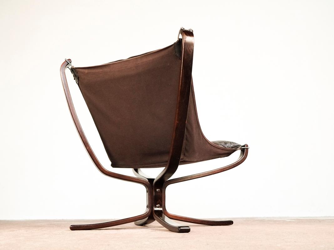 Dyed Low Back Falcon Chair by Sigurd Ressell for Vatne Møbler, 1970s