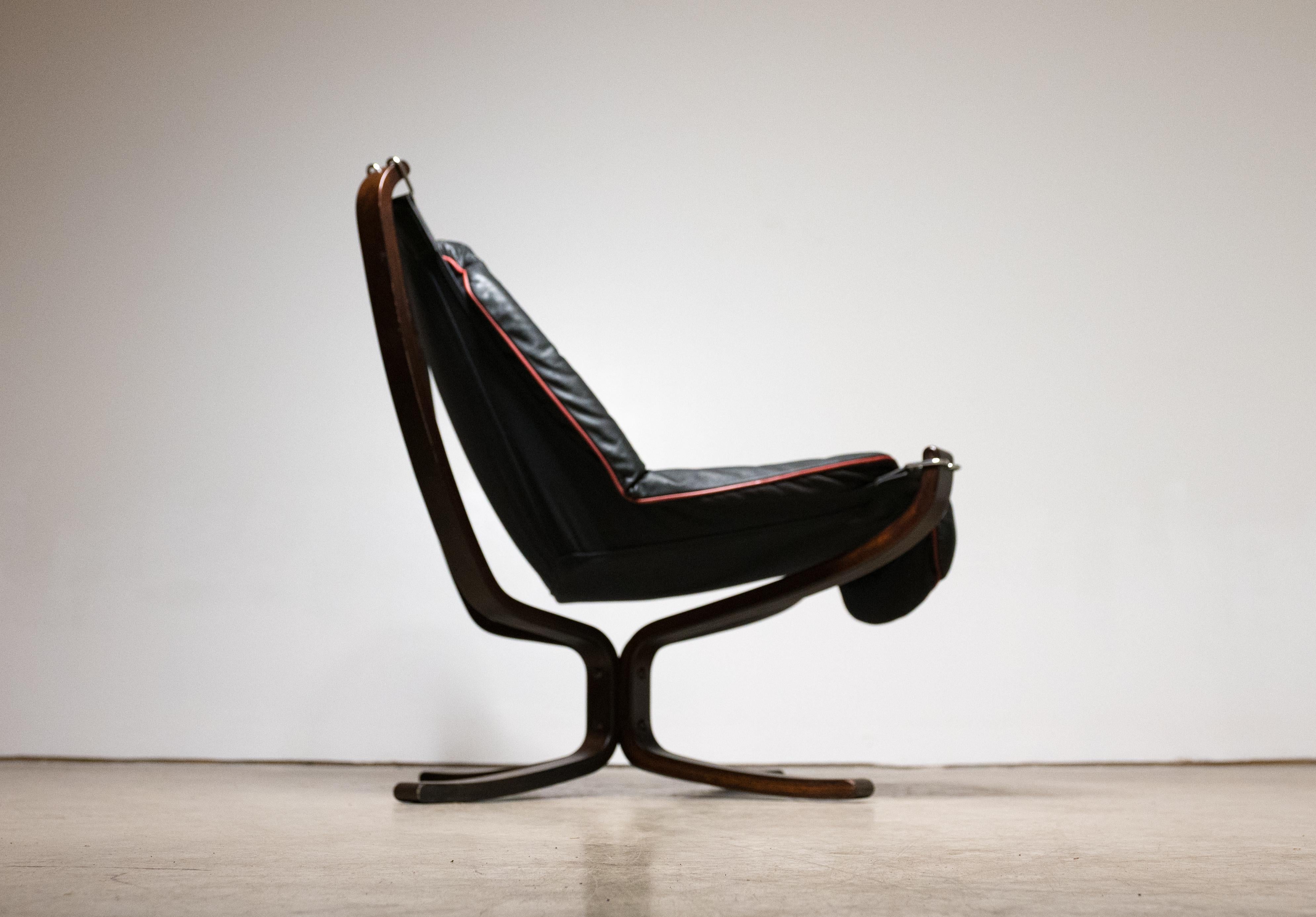 Falcon-Sling Chairs mit niedriger Rückenlehne von Sigurd Ressell für Vatne Mobler, Norwegen (Moderne der Mitte des Jahrhunderts)