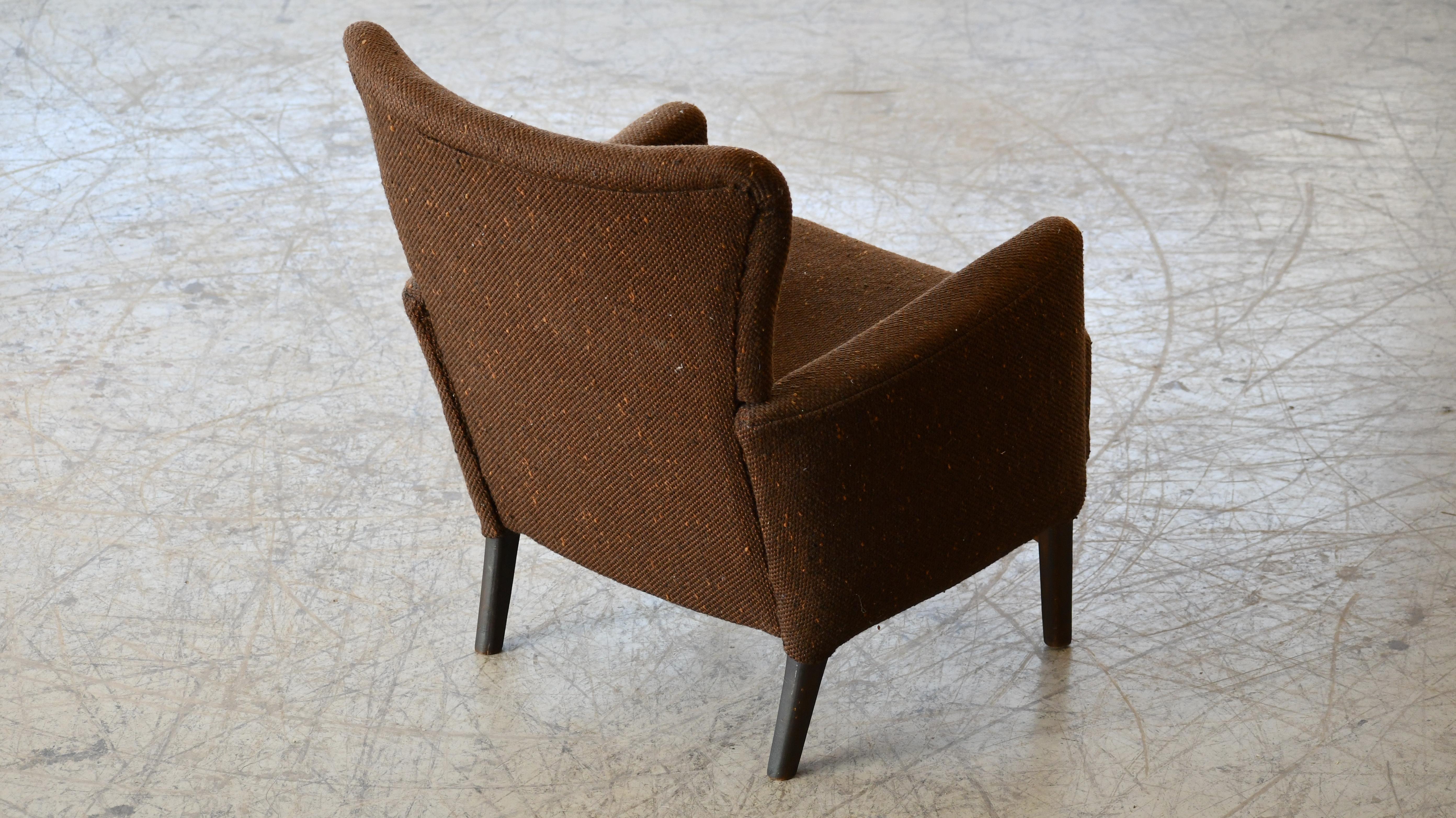 Low Back Lounge Chair by Fritz Hansen, Denmark 1950's For Sale 3