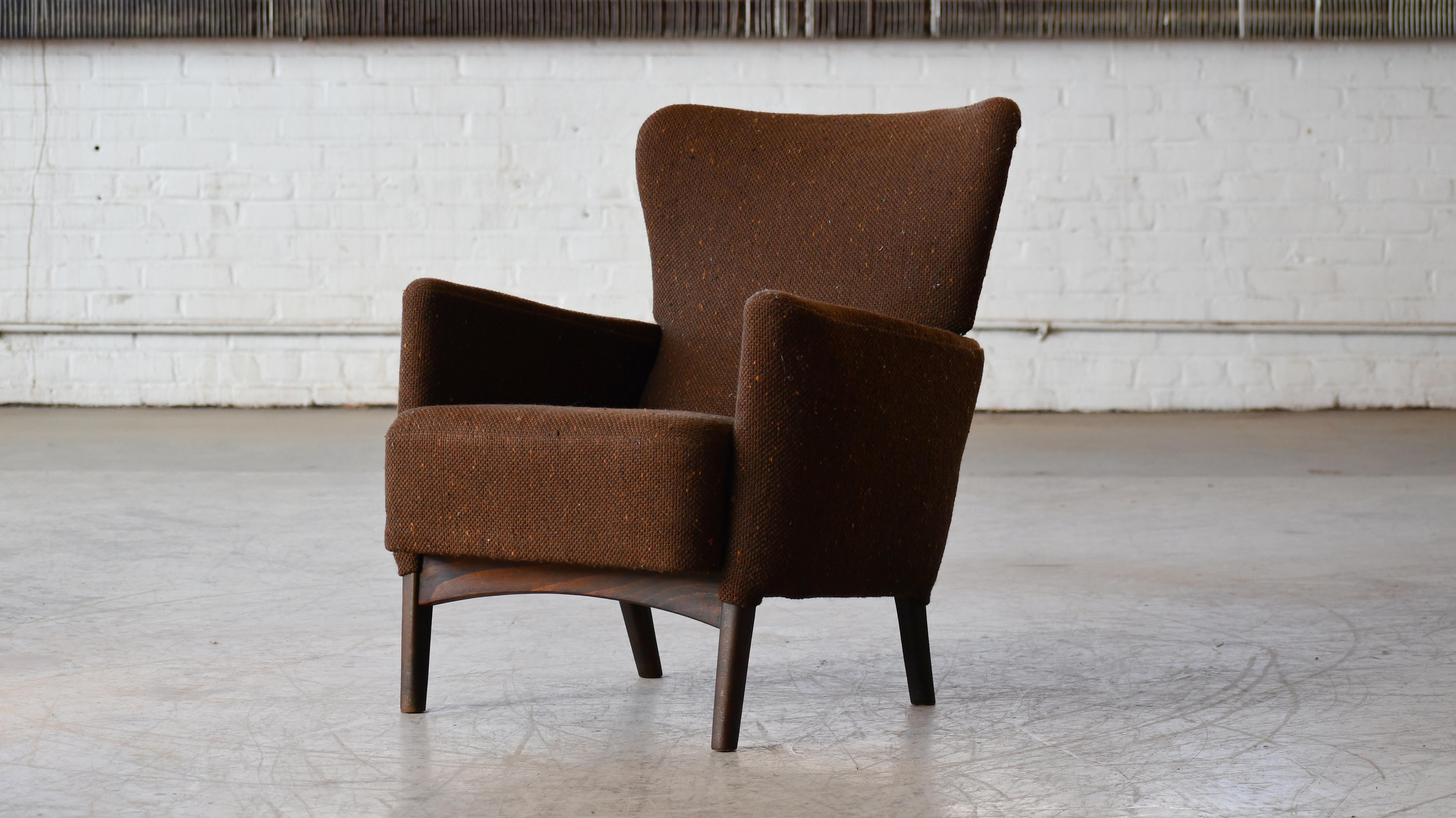 Low Back Lounge Chair by Fritz Hansen, Denmark 1950's For Sale 1