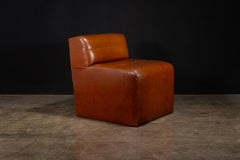 Low-backed Banquette in Argentine Leather from Costantini, Santos