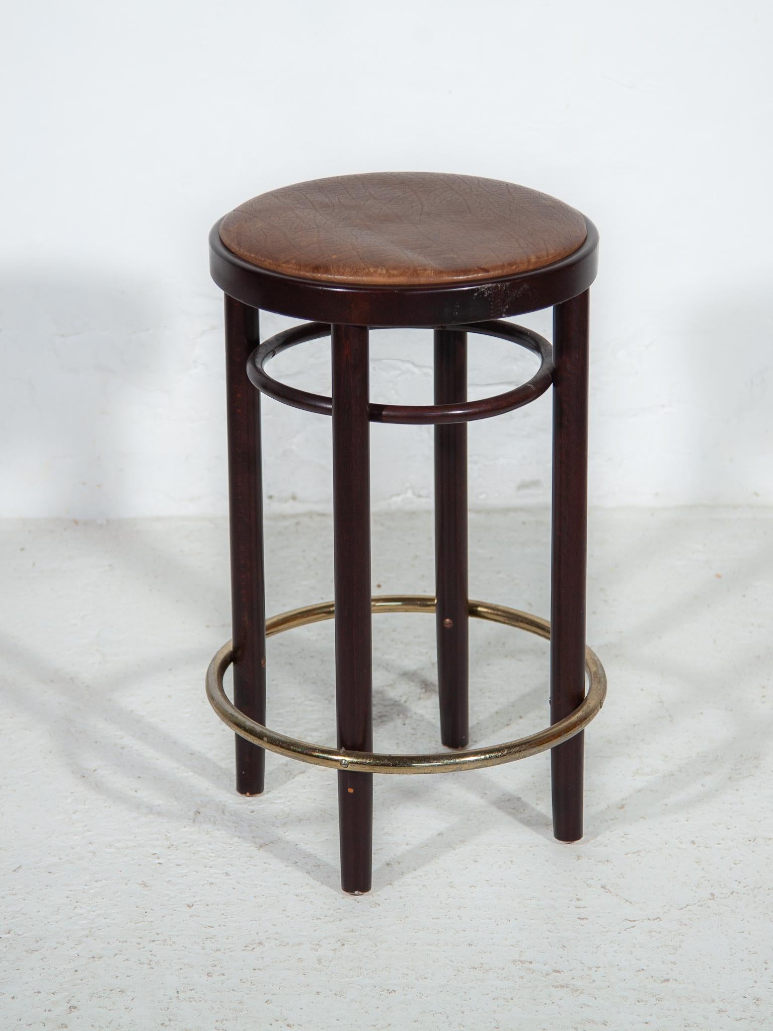 Mid-Century Modern Low Bar Stool, designed by Thonet, 1970s  For Sale